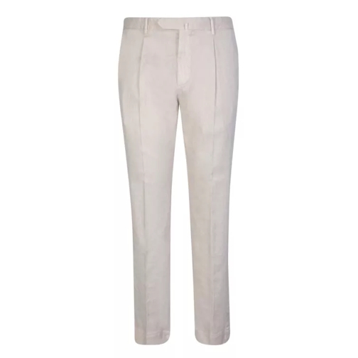 Dell'oglio Ice Linen-Blend Trousers White 