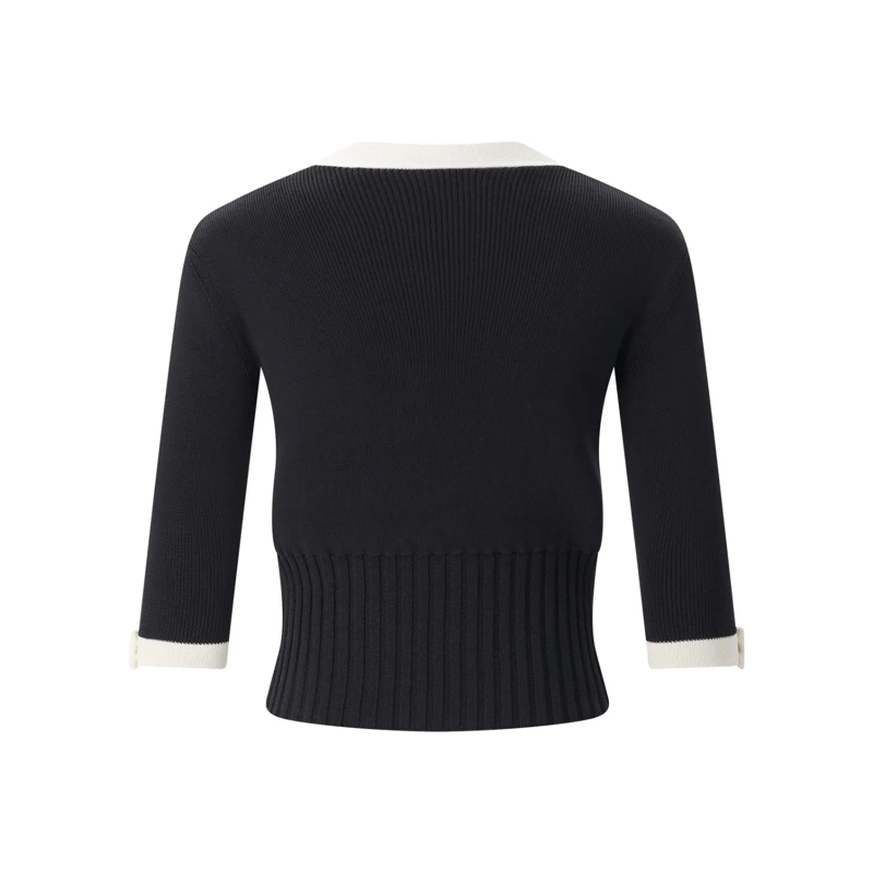 Valentino Garavani Cardigan Strickjacke aus Baumwolle schwarz(Image 3)