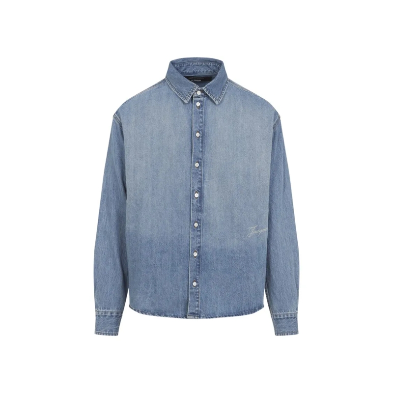 Jacquemus Hemd Simon De-Nîmes Blue Cotton Shirt Blue