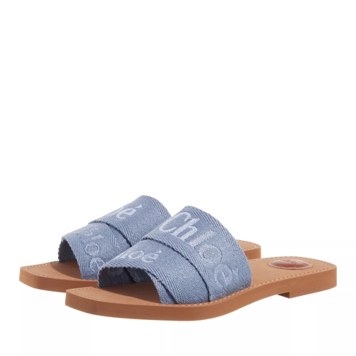 Chloé Woody Washed Blue Slide