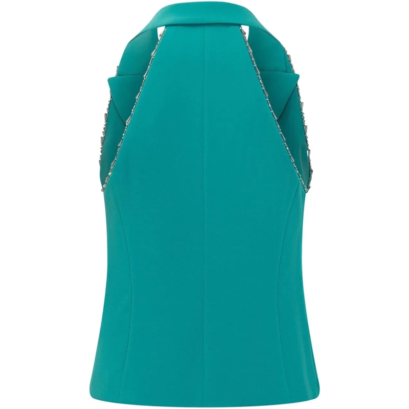 Pinko Blazer Gilet Strutturato con Revers blau(Image 2)