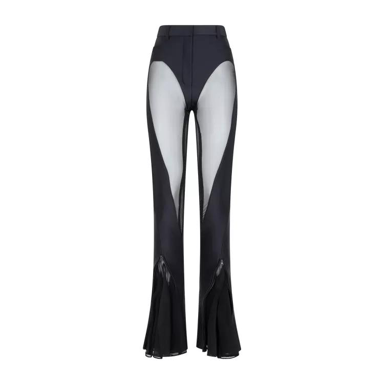 Mugler - Black Flared Leggings - Größe 34 - black