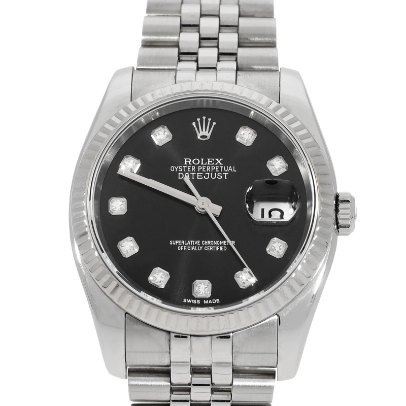 Rolex Automatikuhr Datejust Schwarz