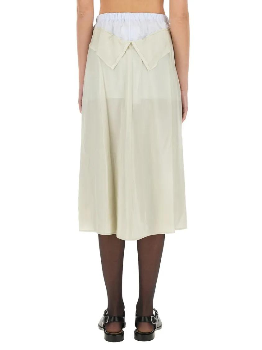 スカート MAISON MARGIELA BEIGE ALOE ANONYMITY OF THE LINING SKIRT LINING BEIGE MAISON MARGIELA ANONYMITY ALOE THE SKIRT OF スカート