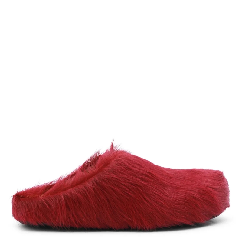 Marni Mules Red Leather Sandals Red