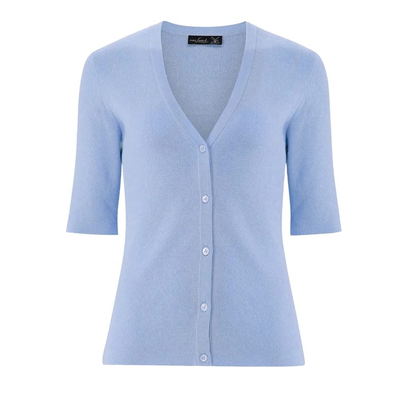 VAN LAACK Strickjacke Jacke Uni blau