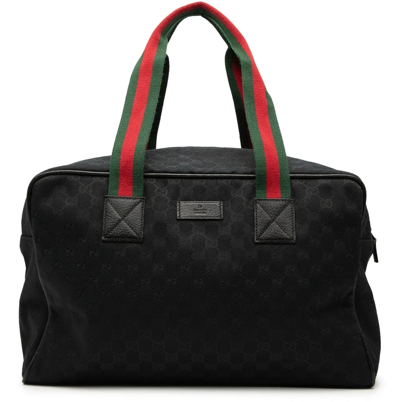 Gucci Weekender GG Canvas Web Travel Bag schwarz