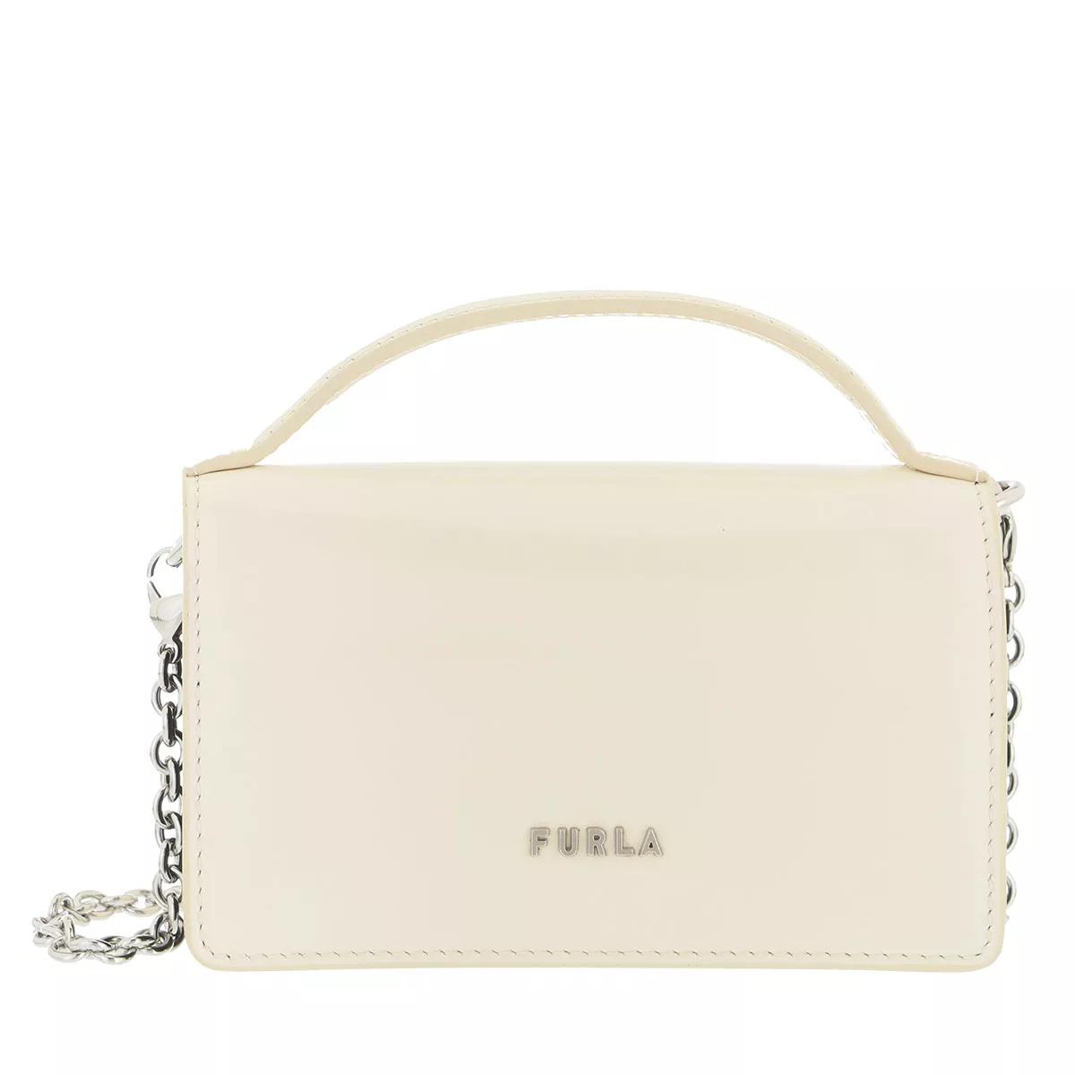 Furla Furla Splendida Micro Bag White Cotton Nero Micro sac