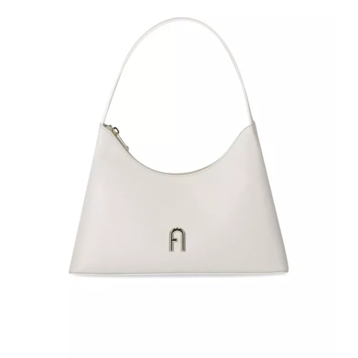 Furla Diamante S Marshmallow Shoulder Bag White Axelremsväska