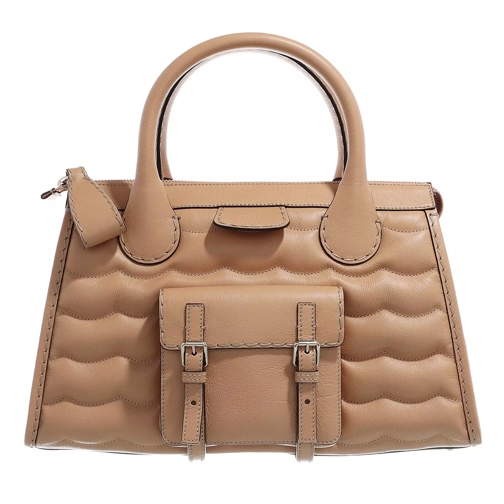 Chloé Medium Edith Day Tote Bag Quilted Leather Soft Tan Tote
