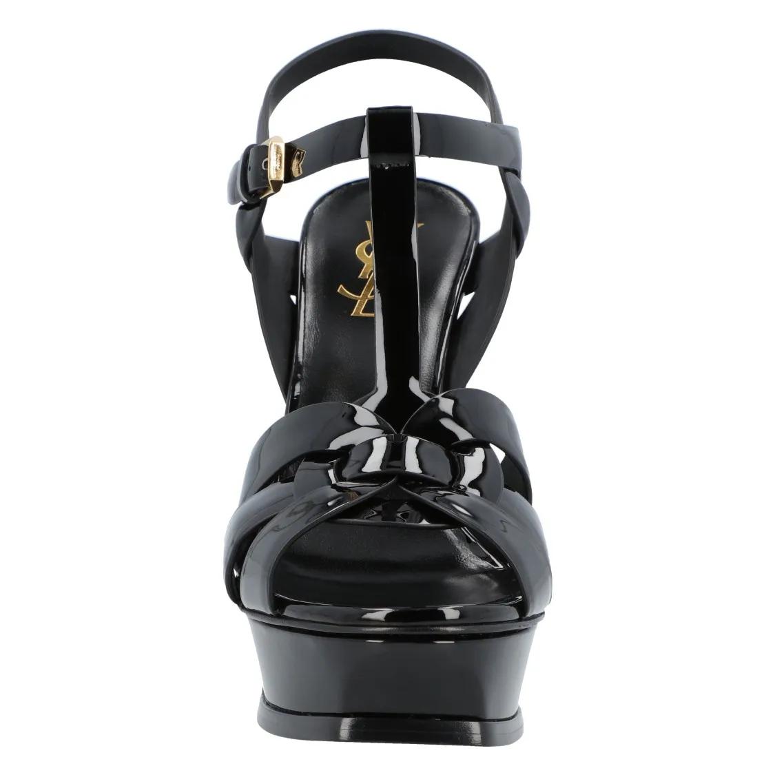 Thumbnail - Saint Laurent Sandalen - Tribute Platform Sandals In Patent Leather Black - Gr. 38 (EU) - in Schwarz - für Damen