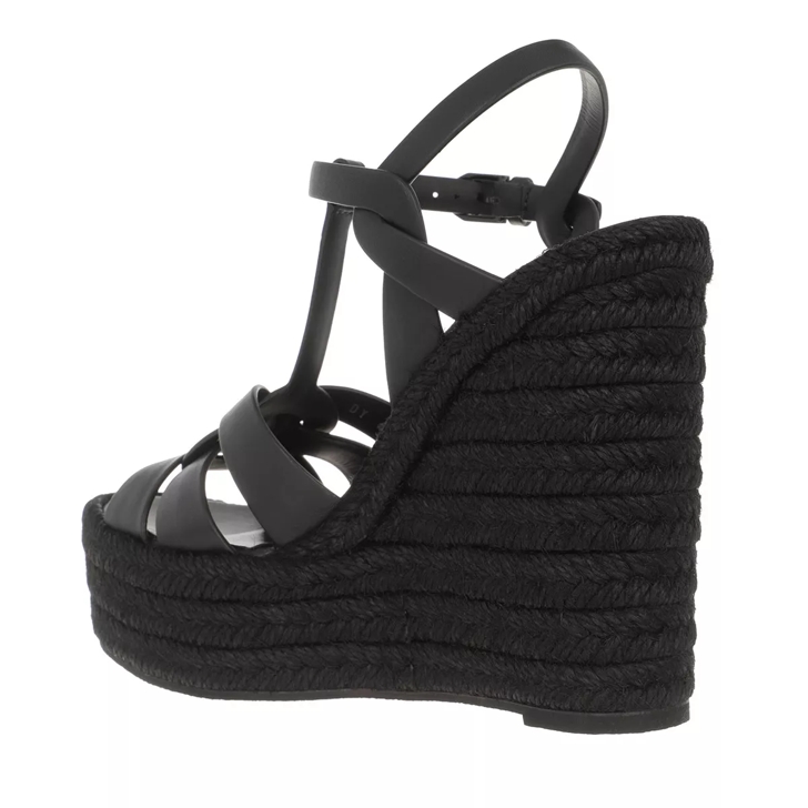 Black wedge 2024 heel espadrilles