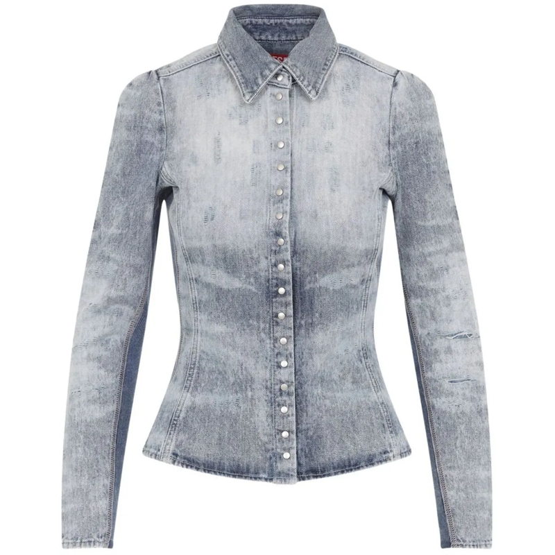 Diesel T-shirt Top Blue blau