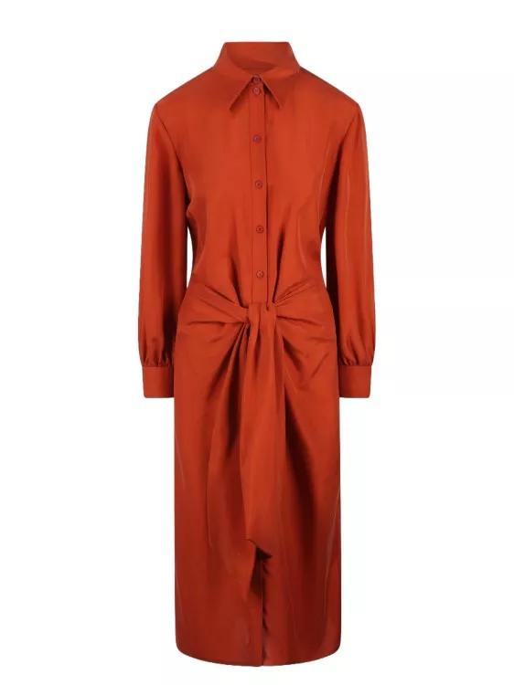 Alberta Ferretti - Silk Shirt Dress - Größe 42 - red