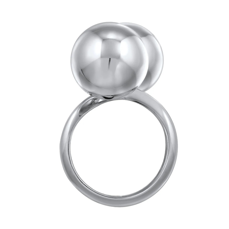 Elli Ring Ring Rund Kugel Design Offen 925 Sterling Silber silber(Image 3)