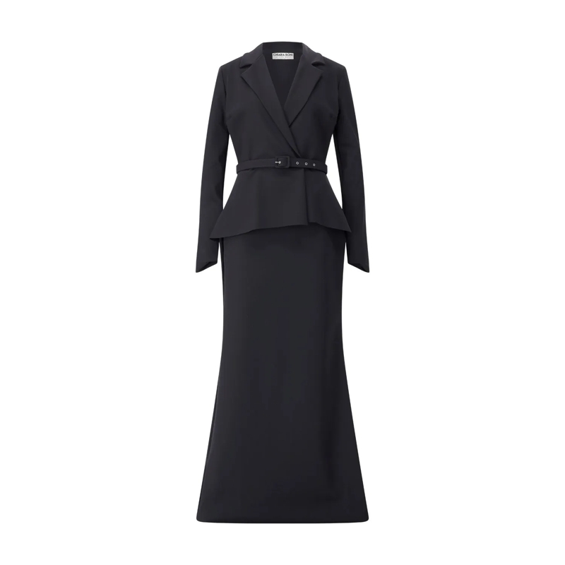 Chiara Boni  Maxikleid Thadira mit Gürtel Schwarz