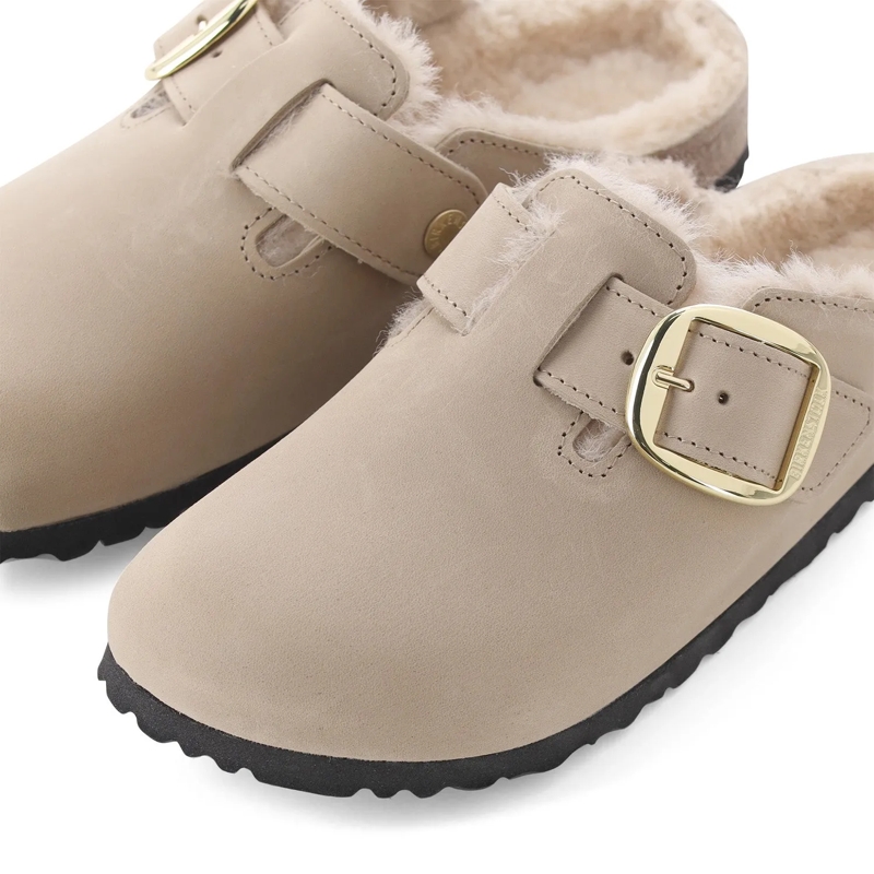 Birkenstock Chaussures à lacets Pantoletten Boston Big Buckle gefüttert beige(Image 4)