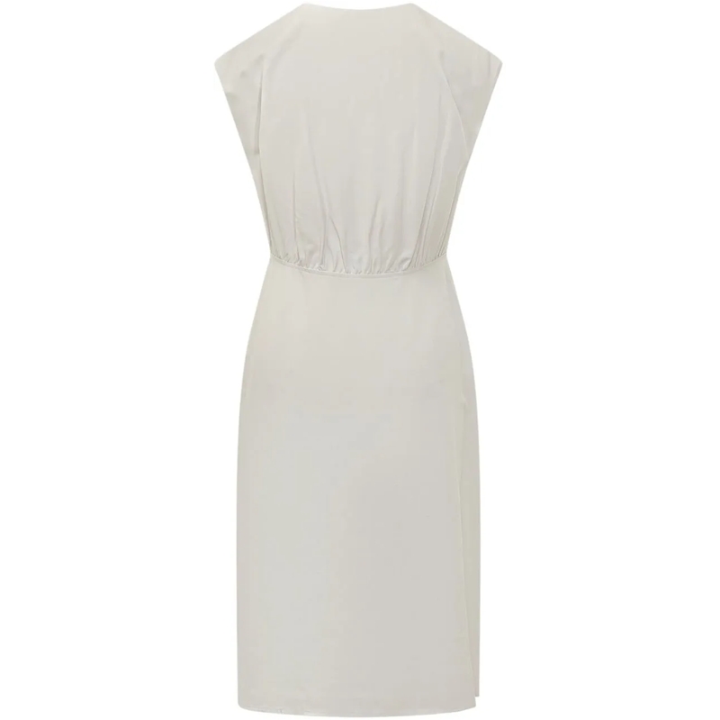 Calvin Klein Maxikleid Abito Midi Smanicato con Scollo a V weiß(Image 2)