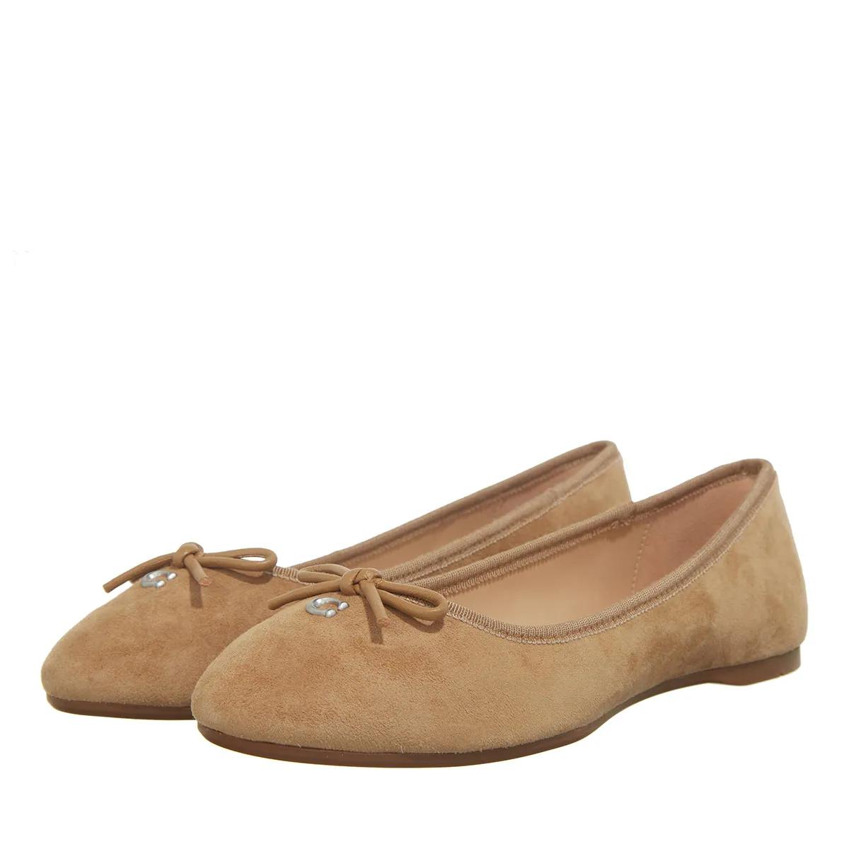 Coach Slipper & Pantoletten - Abigail Suede Ballet Flat - Gr. 36,5 (EU) - in Braun - für Damen