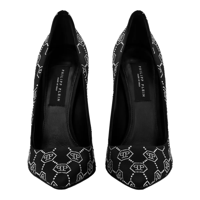 Philipp Plein Pumps Pumpen Monogram Mit Schmucksteinen schwarz(Image 2)