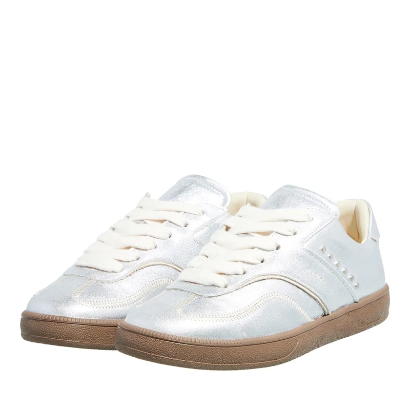 Nubikk Low-Top-Sneaker Ray Owen Studs (L) Silver Metallic Shiny Mocca