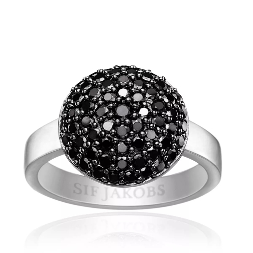 Sif Jakobs Jewellery Milan Piccolo Ring Black Zirconia 925 Sterling Silver Statementring