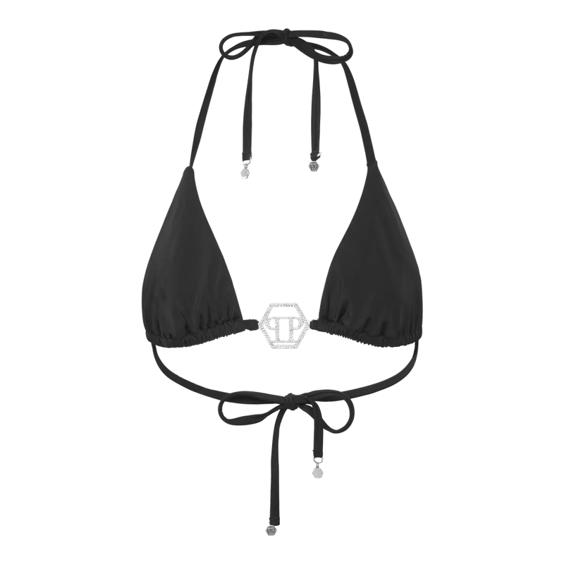 Philipp Plein  Bh Hexagon Mit Schmucksteinen schwarz