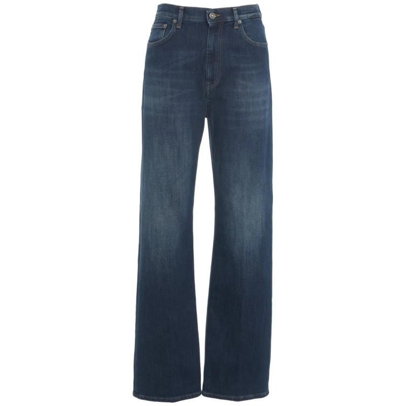 Dondup Jeans à jambe droite Wide leg jeans 'Francine' blau
