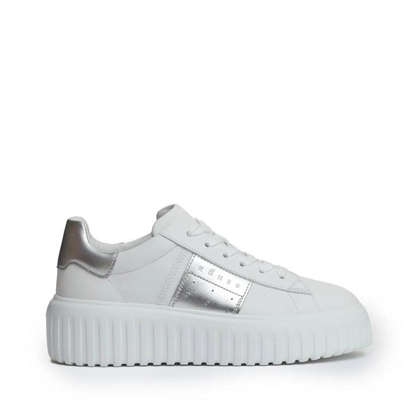 Hogan Lage-top sneaker H Stripes Leather White Silver Neutrals