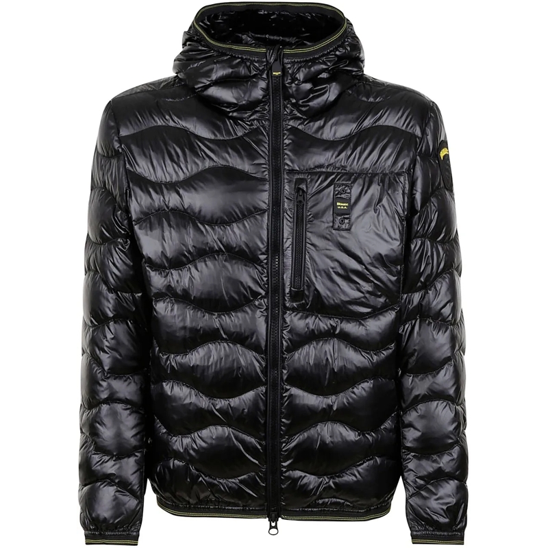 Blauer Doudoune Coats Black schwarz