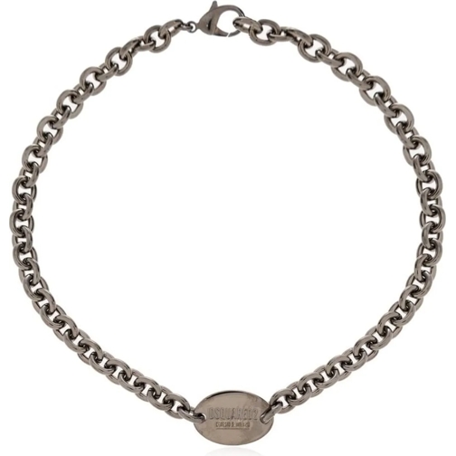 Dsquared2  Ceresio 9 Logo Tag Chain Necklace silber