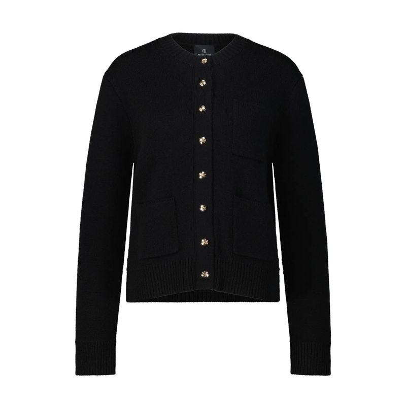 Anine Bing Strickjacke Strickjacke Jameson mit Kaschmir schwarz