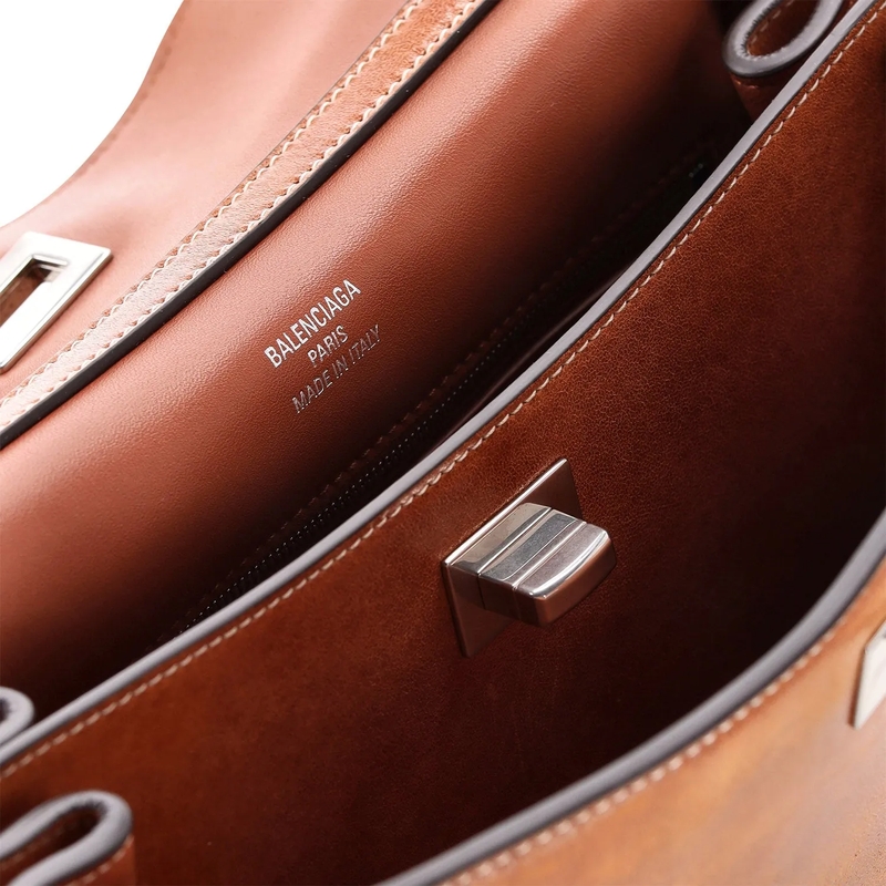 Balenciaga Schooltas Tasche Rodeo Small aus Lammleder braun(Image 7)