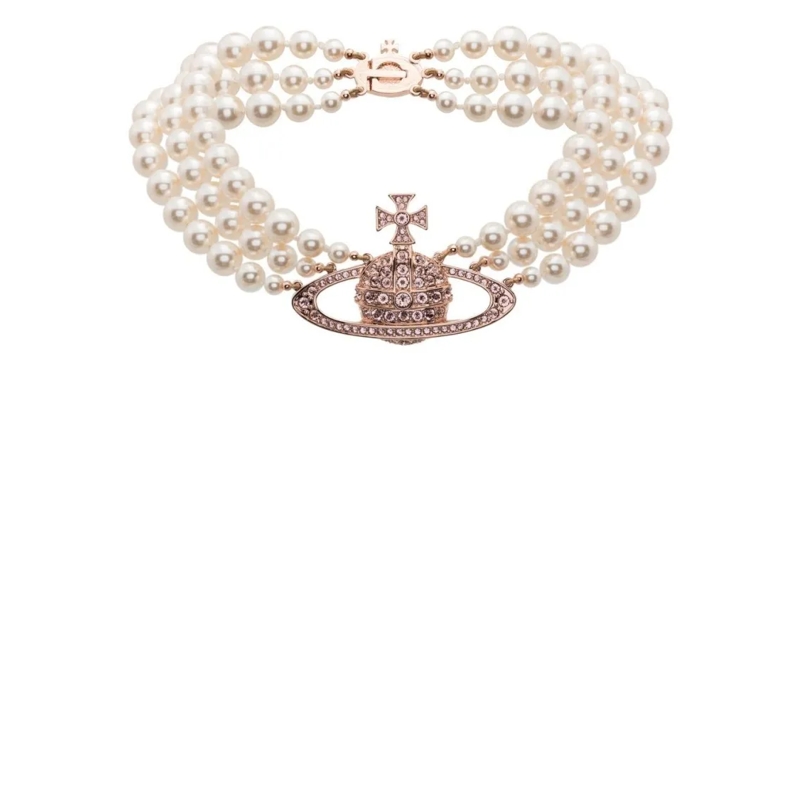 Vivienne Westwood Mittellange Halskette Layered Necklace With Gold-Tone Orb Plaque Not Applicable