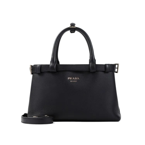 Prada Calf Leather Handbag Black Crossbodytas