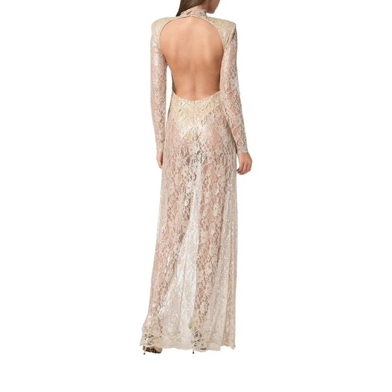 Philipp Plein Maxikleid Lace Long Dress rose(Image 3)