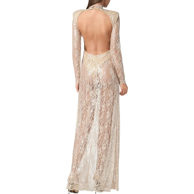 Philipp Plein Maxikleid Lace Long Dress rose(Image 2)