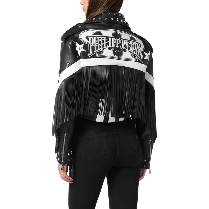 Philipp Plein Lederjacke Leder Biker schwarz(Image 2)