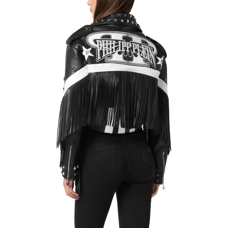 Philipp Plein Lederjacke Leder Biker schwarz(Image 3)