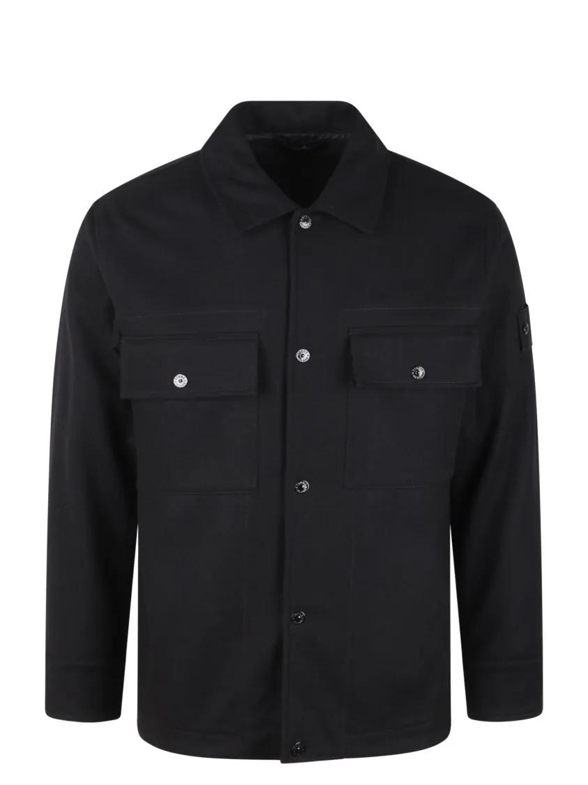 Stone Island - Lined Overshirt - Größe XL - schwarz