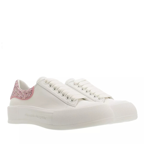 Alexander McQueen Deck Lace Up Plimsole Sneaker White/Rose Low-Top Sneaker