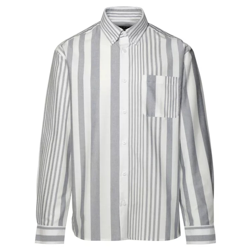 A.P.C. Mateo' Shirt In Gray Cotton White 