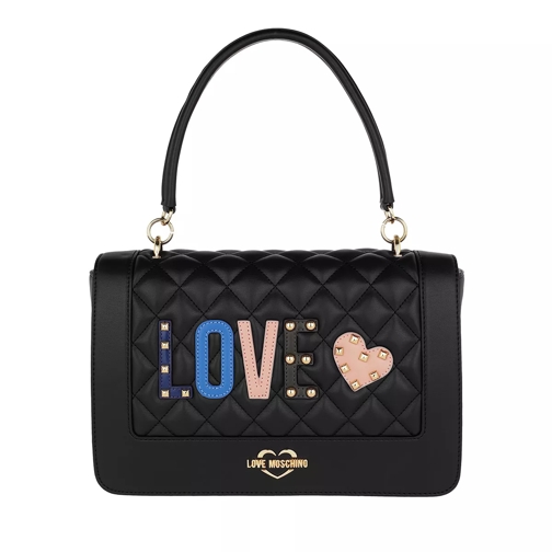 Love Moschino Quilted Love Shoulder Bag Black Crossbody Bag