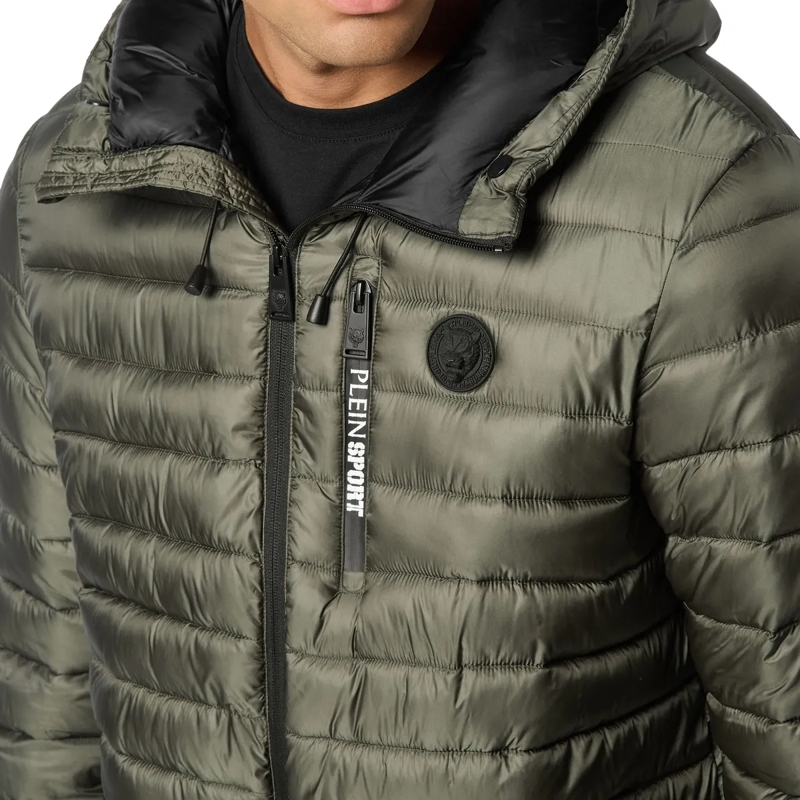 Plein Sport Lederjacke Jacke Tiger grün(Image 5)