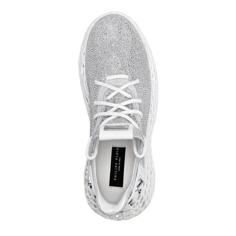 Philipp Plein Low-Top-Sneaker Runner Sneaker Skeleton Mit Schmucksteinen silber(Image 3)