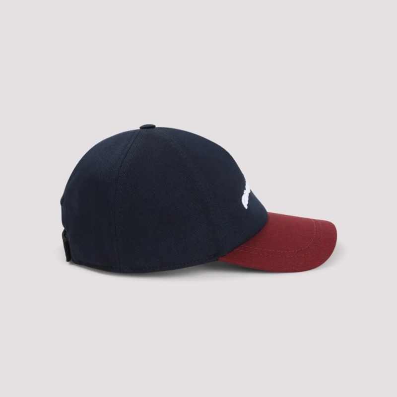 Miu Miu Hoed Embroidered Logo Baseball Hat In Navy Blue