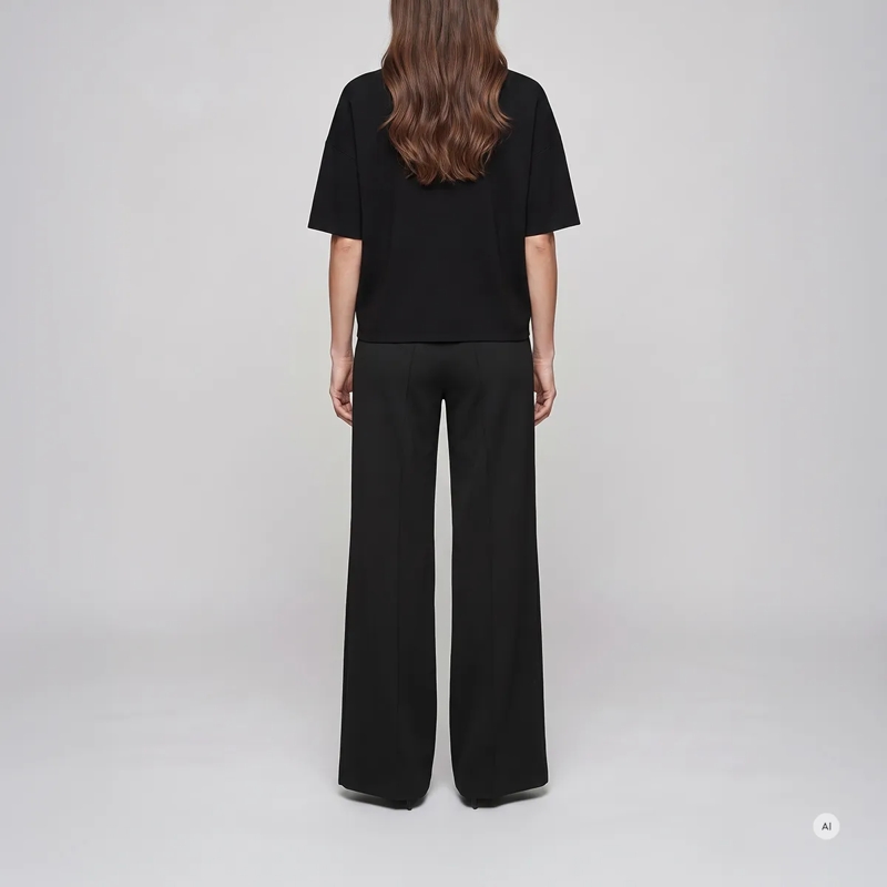 Marc Aurel Stoffhose Diese Wild-Leg-Hose in moderner Matrosenoptik verb schwarz(Image 4)