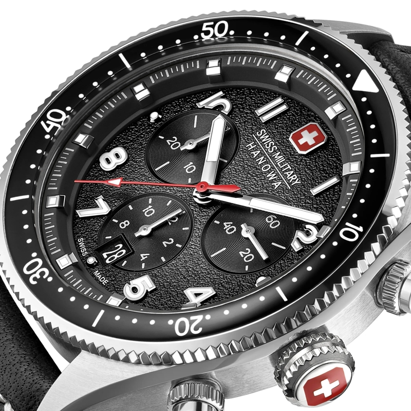 Swiss Military Hanowa Quarzuhr Quarzuhr Greyhound Chrono schwarz(Image 4)