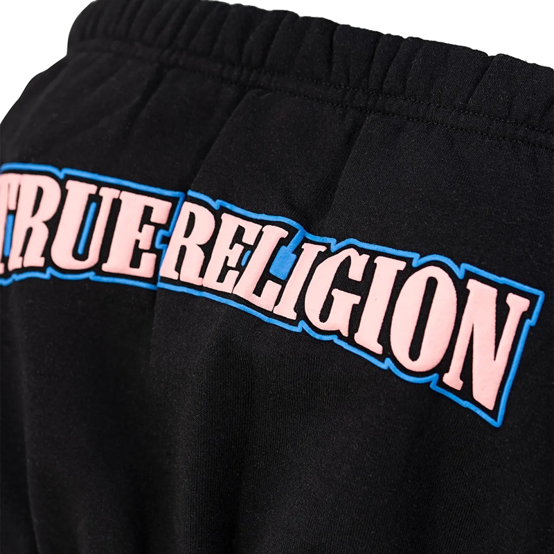 True Religion Top - Bandeau-Top- Puff-Print- Weiche Fleeceinnensei schwarz(Image 5)
