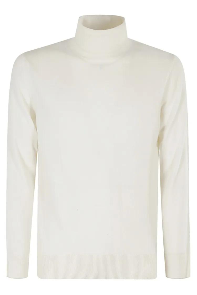 Thumbnail - Eleventy - Tipping Turtleneck Sweater - Größe M - weiß